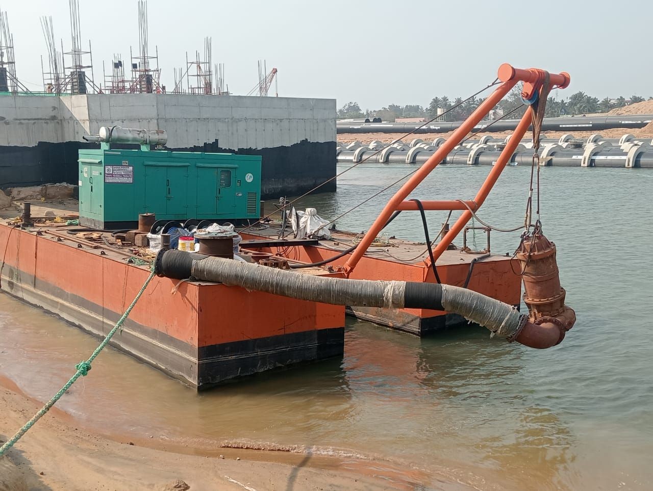 Pontoon with Toyo Pump & Generator